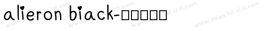 alieron biack字体转换